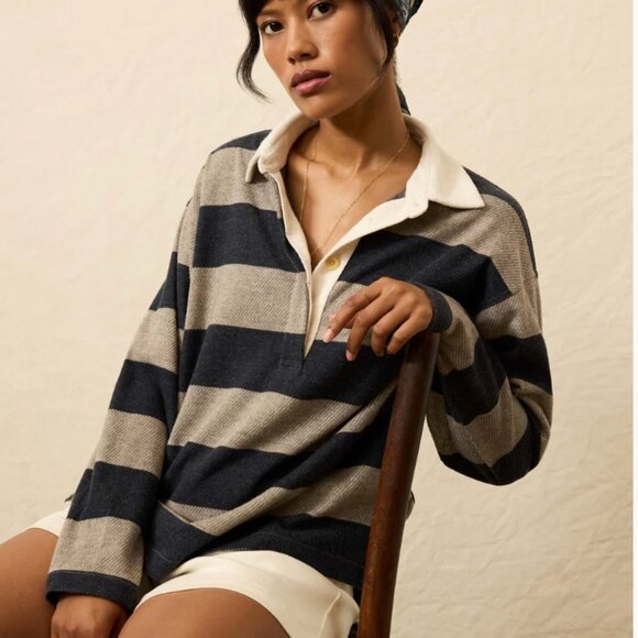 Faherty Legend Sweater Rugby Popover - Picture 3 of 7